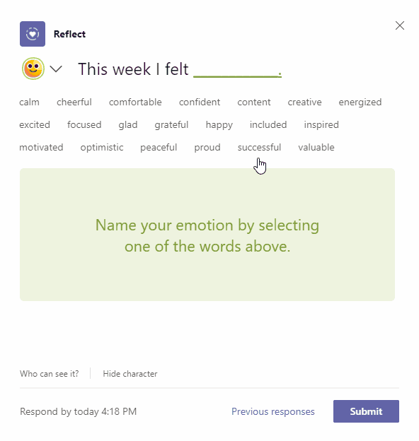Responding to check-in in Reflect.gif
