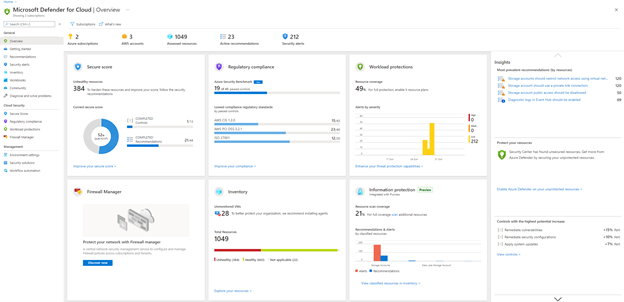Image 2 - Information protection tile within Defender for Cloud dashboard.png