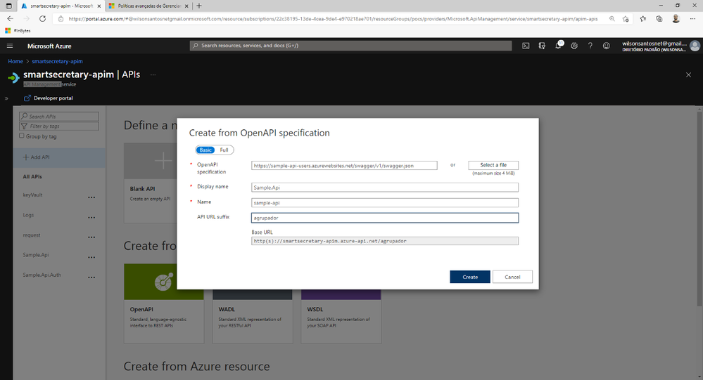 importação de uma API REST