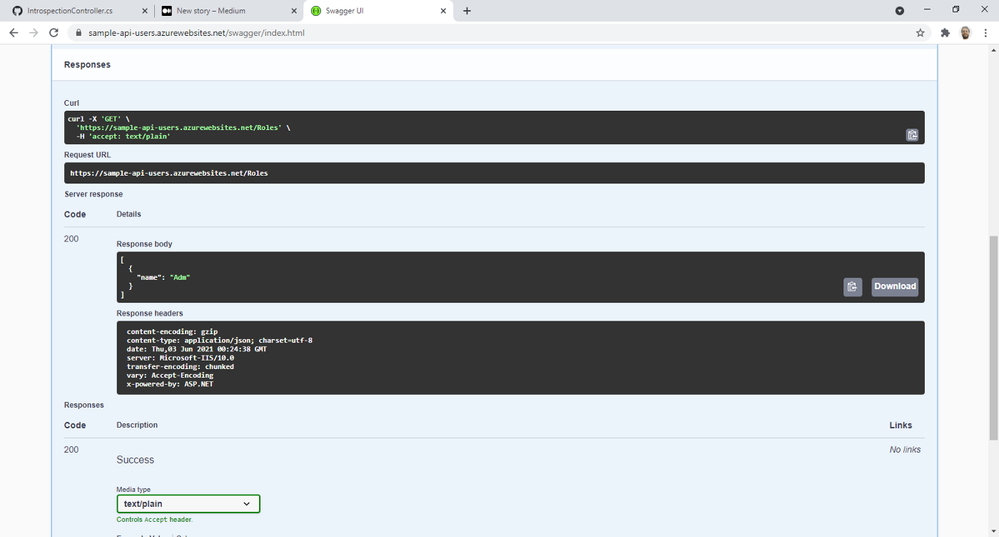 Tela do Swagger , aqui podemos entender melhor o que o backend vai retornar