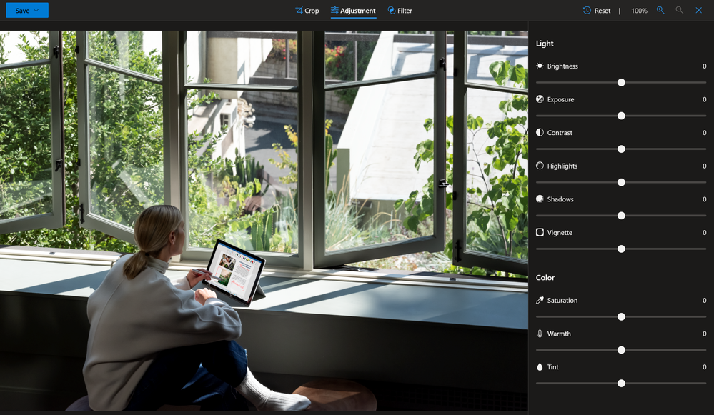 Adjust light and color in your photos
