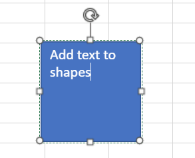 Add or edit text in shapes