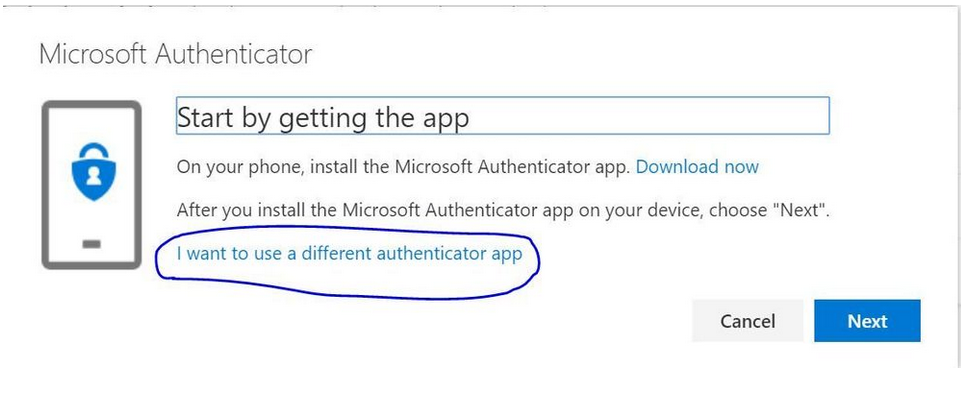 Enable Use a Different Authenticator App | Microsoft Community Hub