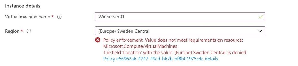 Working as expected with only Australia regions allowed