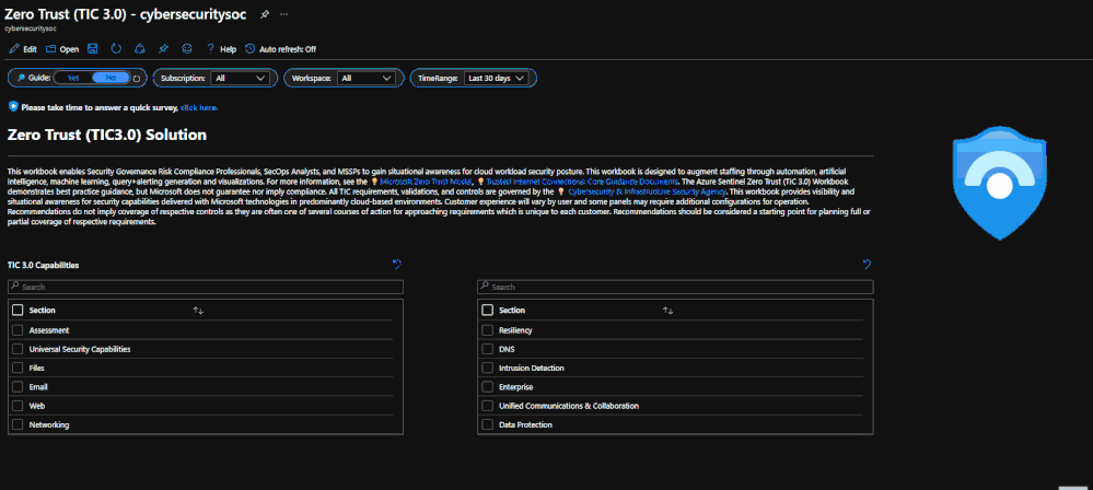 Microsoft Sentinel: Zero Trust (TIC 3.0) Solution