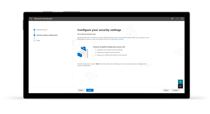Figure 1: Simplified onboarding of devices and easy-to-use administration controls allow you to add clients in a few simple steps with recommended security policies activated out-of-the-box.
