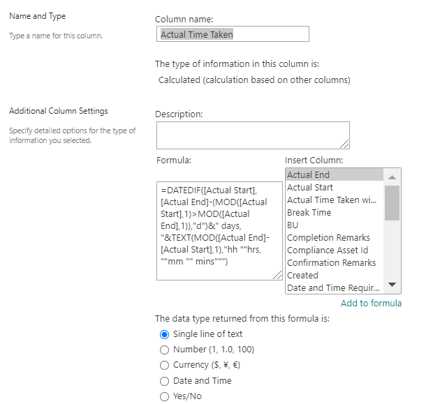 Sharepoint Online - Calculated date time column to subtract integer ...
