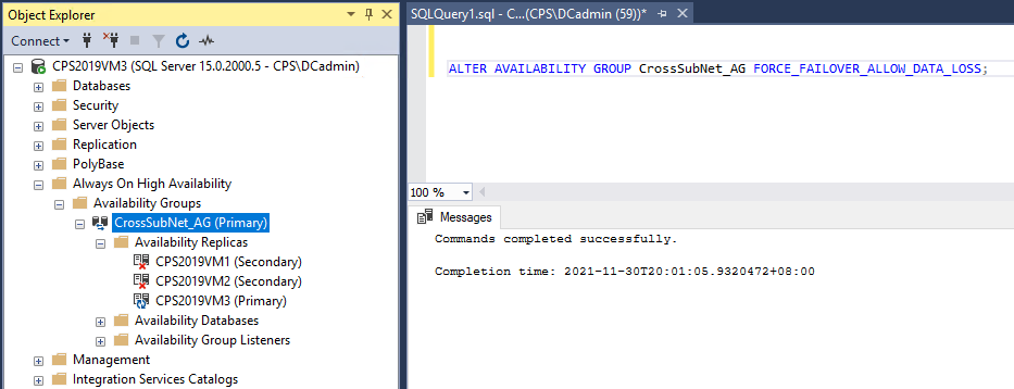 AG force failover to DR, then reconnect to Prod nodes. Will AG keep ...