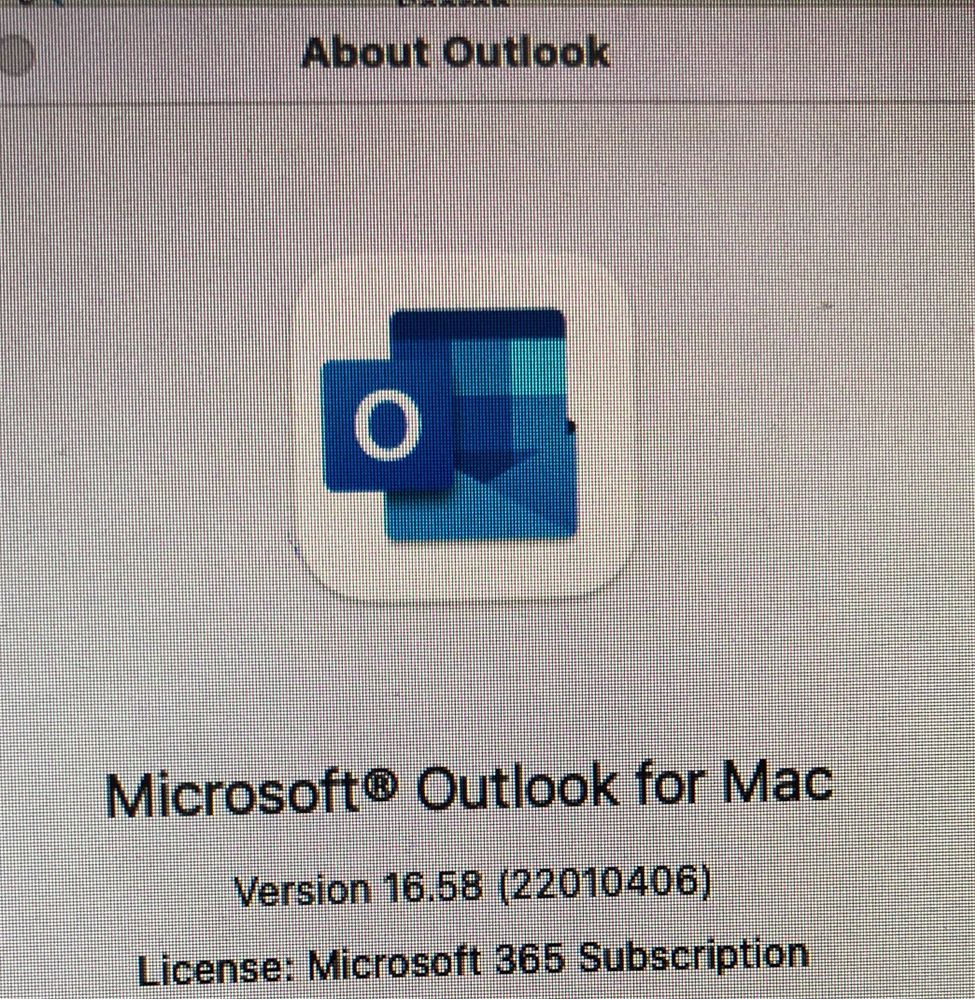 Microsoft Outlook for Mac beta version that fixed search issues.