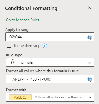 Formula rule type