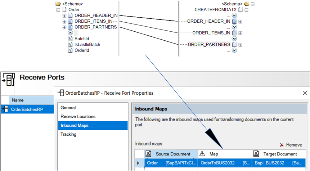Execute transform in receive port