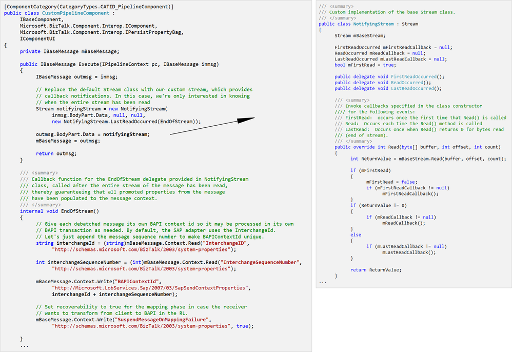 Pipeline code to set message properties