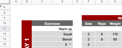 Sheet "Weeks 1-4"