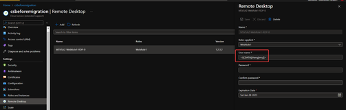 RDP setting of new CSES instance