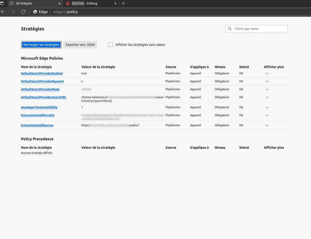 Edge policy page (no extension block)