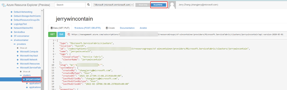 Resource Explorer page