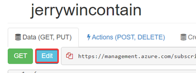 Edit button of Resource Explorer page