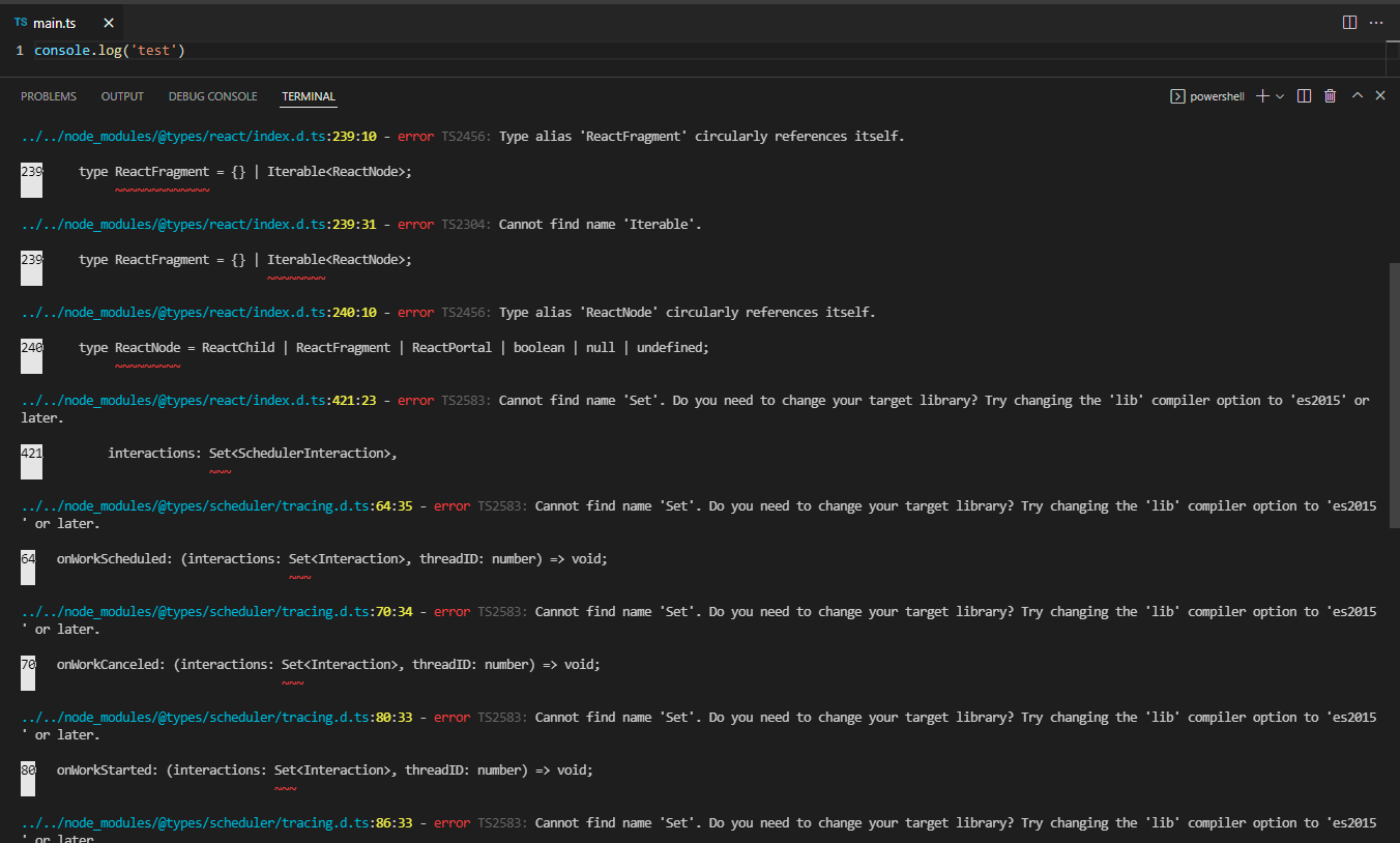 Typescript Errors after install | Microsoft Community Hub