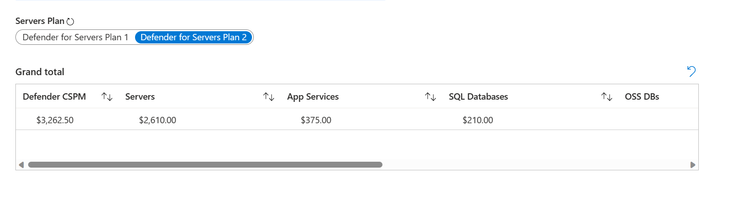 Select Defender for Servers Plan 1 or Plan 2