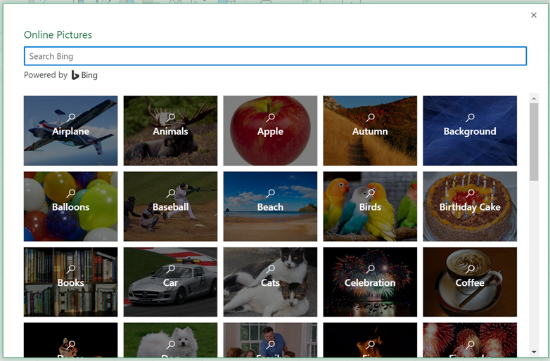 Search Bing images