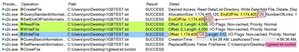 Figure 1. Test #1 of the encryptor in action