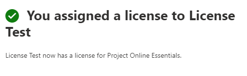 Another license assigned