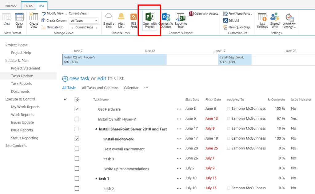 Display masterproject tasks and subprojects tasks in SharePoint ...