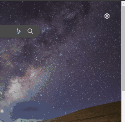 Change the region/language for the Edge default new tab page.