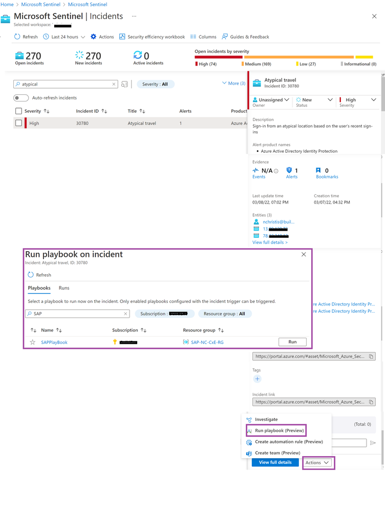 Atypical travel has been detected. Playbook will be used as an automatic remediation action.