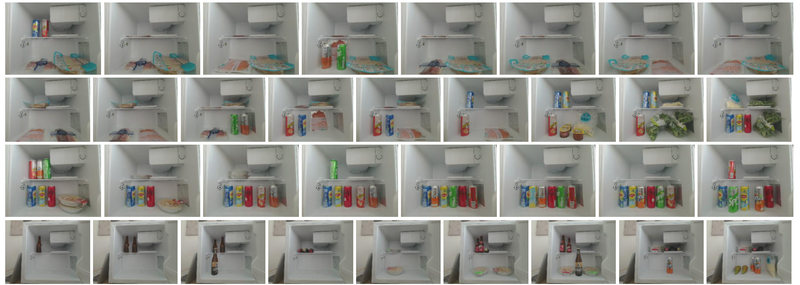 Grid of pictures taken to train the object detection model