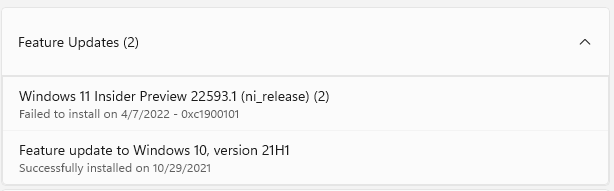 Windows 11 insider preview 22593.1 (ni_release) failing | Microsoft ...