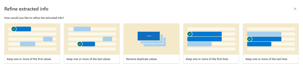 Refine extracted values without writing code
