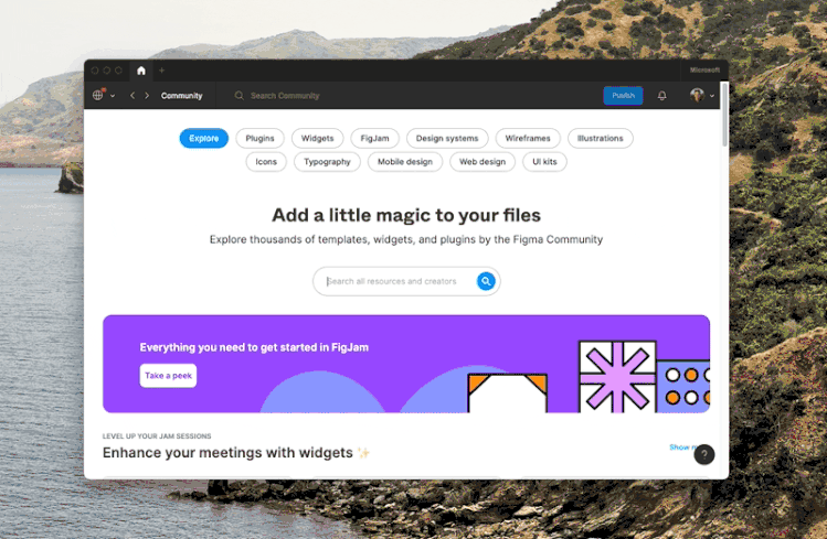 Find the design kit in the Figma community