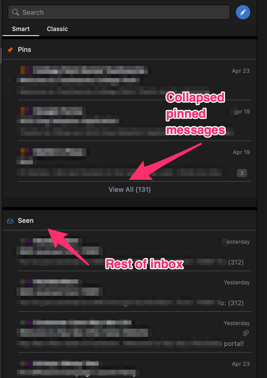 Outlook ability to collapse pinned section to the first 3 emails ...
