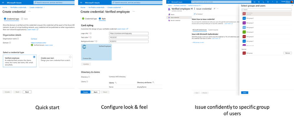 Figure 1. IT administrators can configure and publish these credentials using Azure Portal.