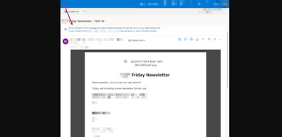 How to un-block images to recipients in emails? | Microsoft Community Hub