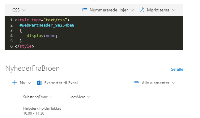 Code snippet web part | Microsoft Community Hub