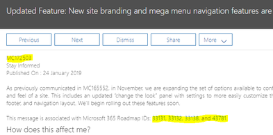 MegaMenu office 365 message.PNG