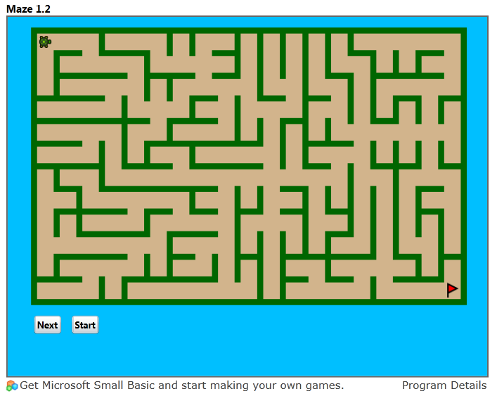 Small Basic Featured Program - Turtle Maze | Microsoft Community Hub