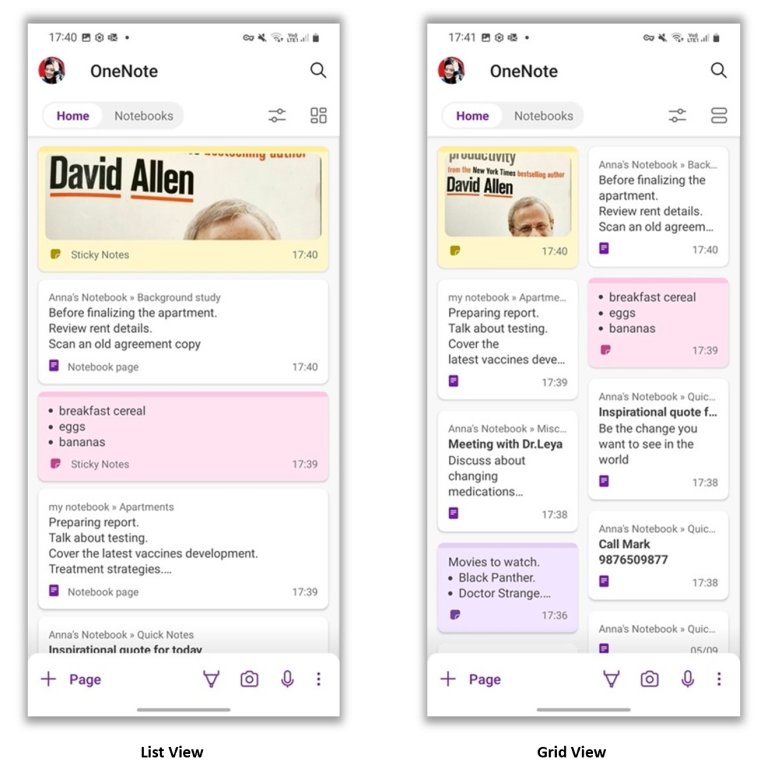 Better manage your notes with the new Home page in OneNote for Android ...