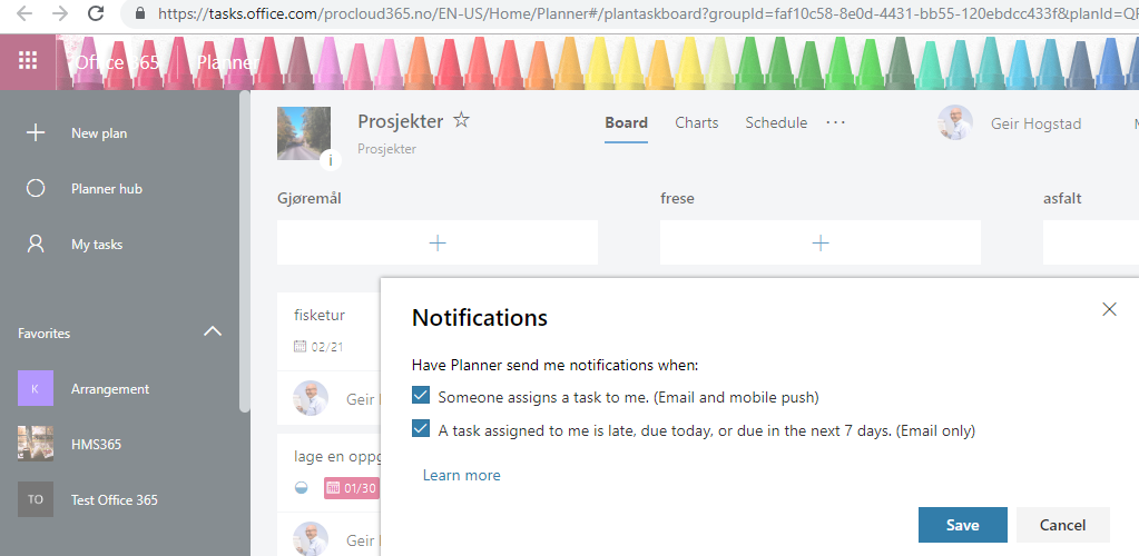 Planner, tasks and Notifications. | Microsoft Community Hub