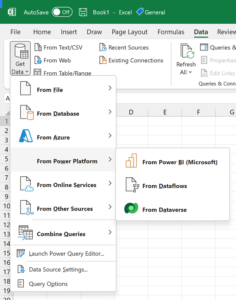 Dataflow and Dataverse connectors