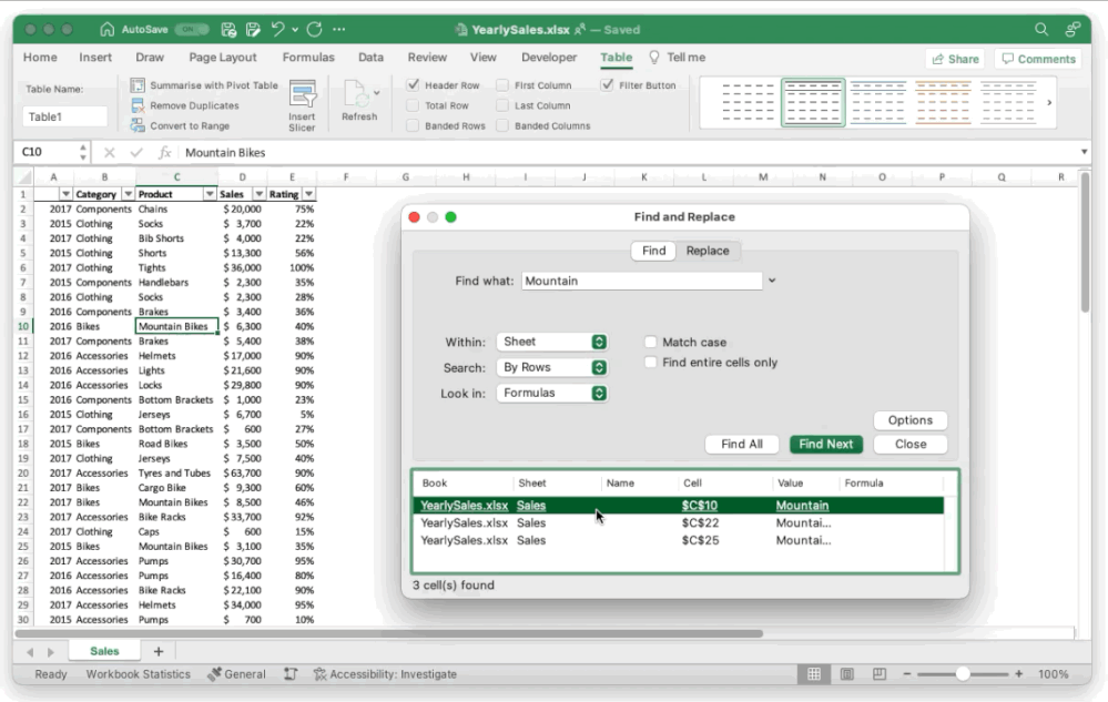 Improved Find dialog and Find All