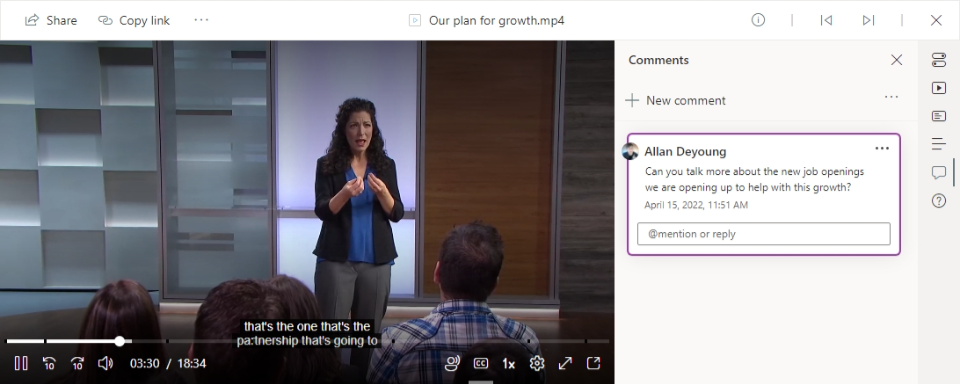 Rolling out - Comments on audio and video files in SharePoint, Teams ...