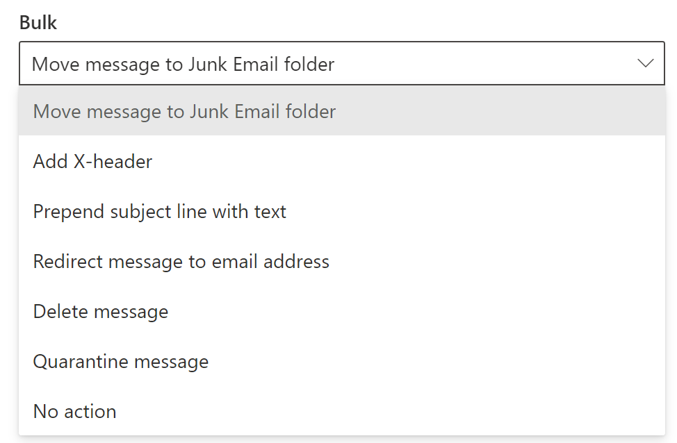 Figure 6: Bulk action options