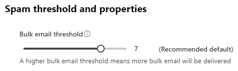 Figure 4: Bulk email threshold setting