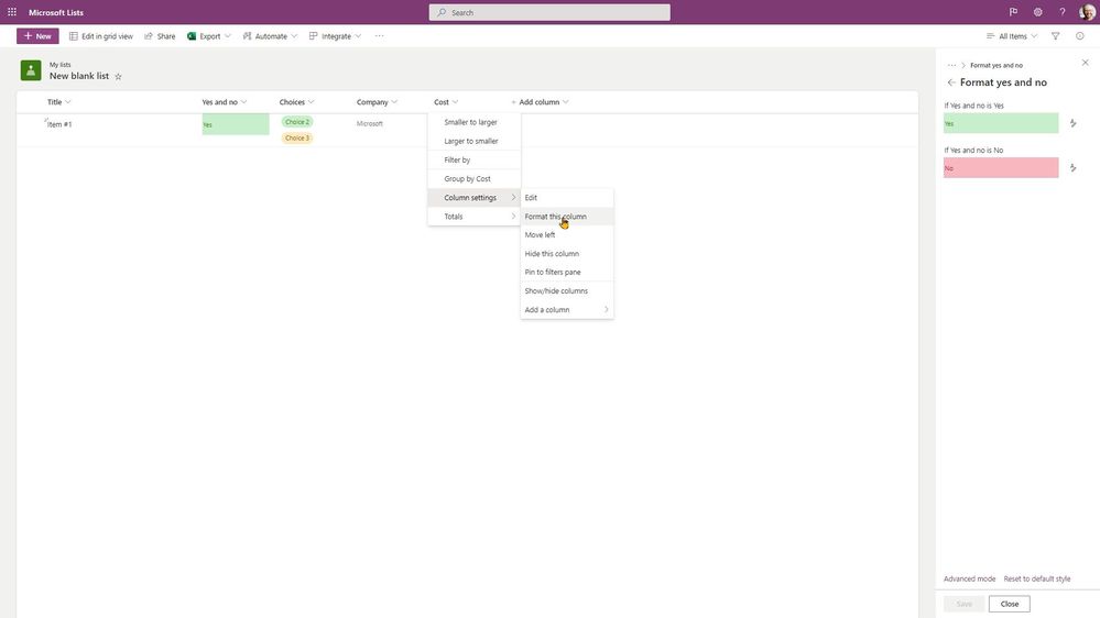 Starting with a blank template is a great way to learn how to use Microsoft Lists, and to then understand what you can design into a template for the next list you create.