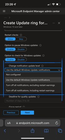windows 10 update ring notifications | Microsoft Community Hub