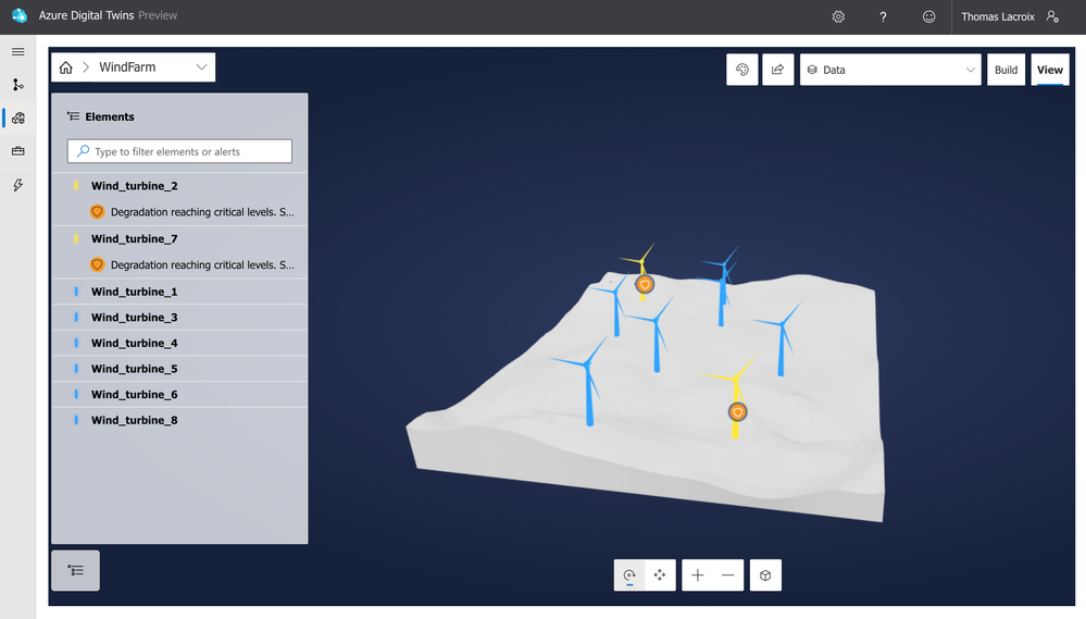 Simulation Digital Twin with Azure Digital Twins 3D scenes.