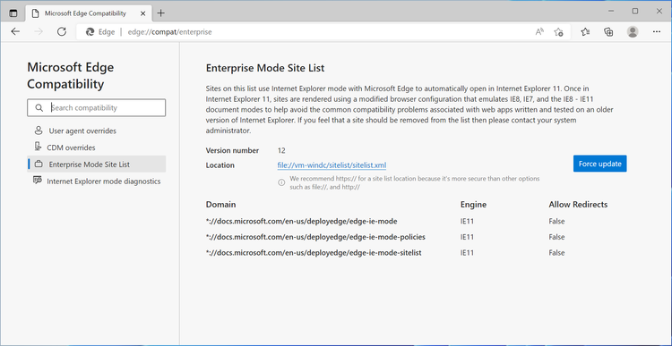 How to configure Edge Enterprise Mode for Internet Explorer | Microsoft ...